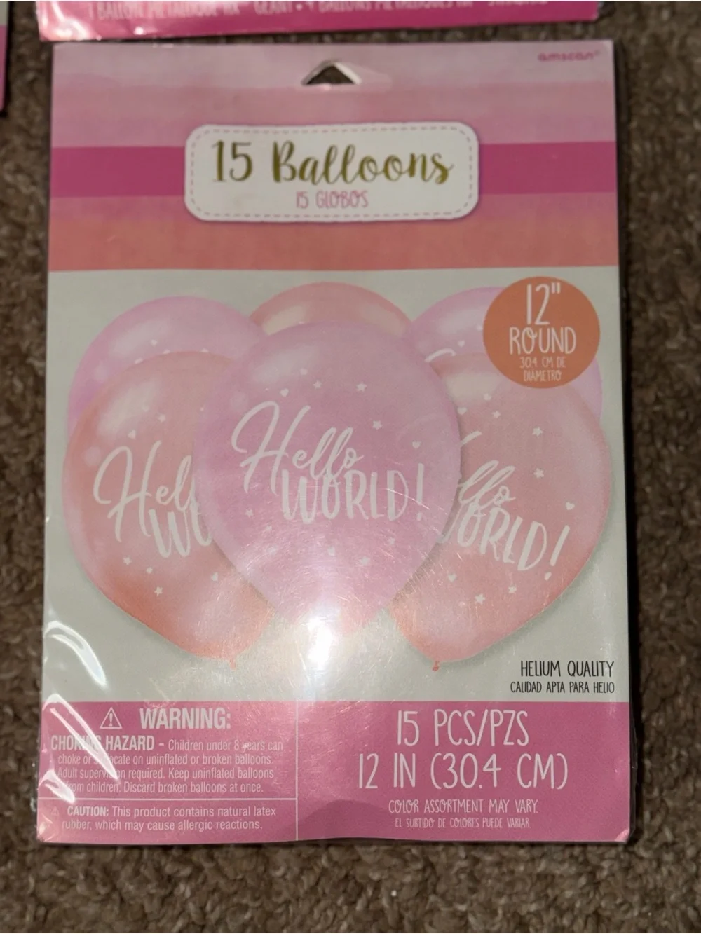Party Essentials Baby Girl Pink Balloon & Treat Box set